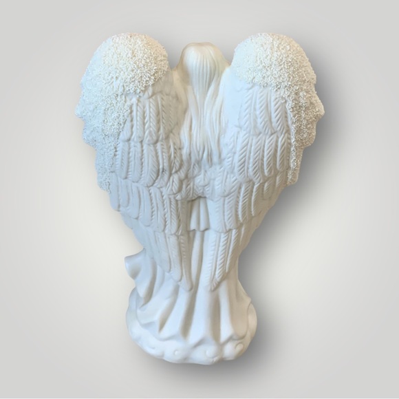 Vintage Guardian Angel Ceramic Figurine Statue 8.5” Tall - Picture 13 of 16